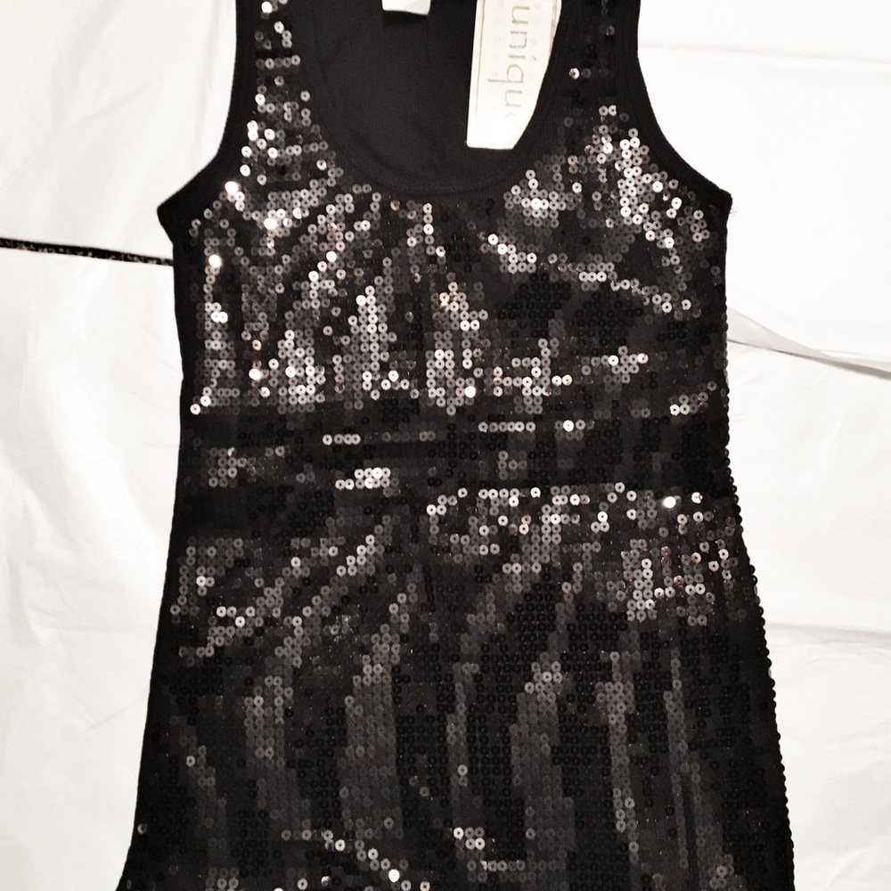 Younique classy black sequins tank top